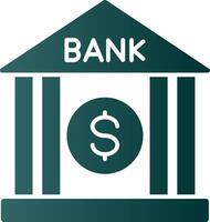 Bank Glyph Gradient Icon vector