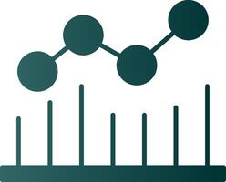 Analysis Glyph Gradient Icon vector