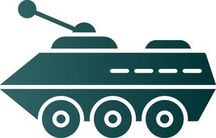 Armored Vehicle Glyph Gradient Icon vector