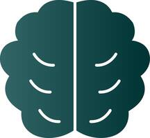 Brain Glyph Gradient Icon vector