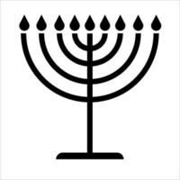 Menorah icono vector ilustración símbolo