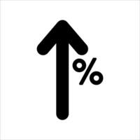 percentage up icon vector illustration symbol