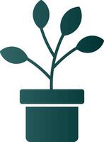 Plant Glyph Gradient Icon vector