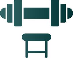 Dumbbell Glyph Gradient Icon vector