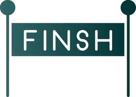 Finish Line Glyph Gradient Icon vector