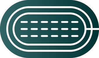 Running Track Glyph Gradient Icon vector