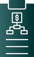 Planing Glyph Gradient Icon vector
