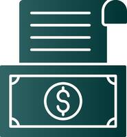 Invoice Glyph Gradient Icon vector