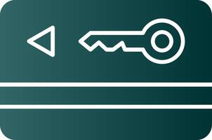 Key Card Glyph Gradient Icon vector