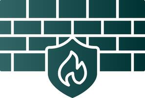 Firewall Glyph Gradient Icon vector