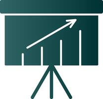 Presentation Glyph Gradient Icon vector