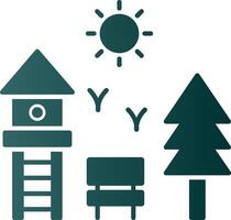 Playground Glyph Gradient Icon vector