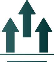 Arrows Glyph Gradient Icon vector