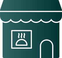 Grocery Store Glyph Gradient Icon vector