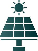 Solar Panel Glyph Gradient Icon vector