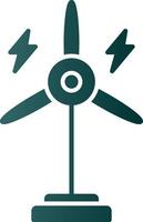 Eolic Turbine Glyph Gradient Icon vector