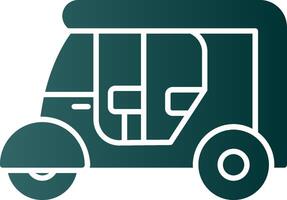 Rickshaw Glyph Gradient Icon vector