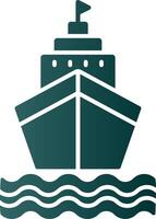Ship Glyph Gradient Icon vector
