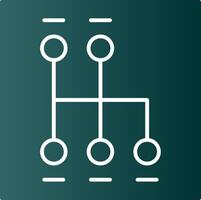 Shift Glyph Gradient Icon vector