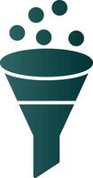 Funnel Glyph Gradient Icon vector