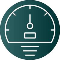 Speedometer Glyph Gradient Icon vector