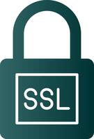 SSL Glyph Gradient Icon vector