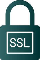 ssl glifo degradado icono vector