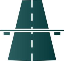 Highway Glyph Gradient Icon vector