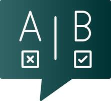 Ab Testing Glyph Gradient Icon vector