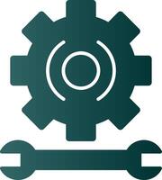 Gear Glyph Gradient Icon vector