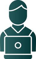 Working Glyph Gradient Icon vector