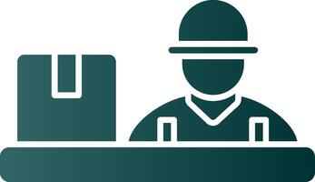 Assembling Glyph Gradient Icon vector