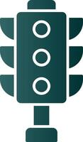 Traffic Lights Glyph Gradient Icon vector