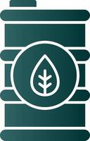 Eco Barrel Glyph Gradient Icon vector