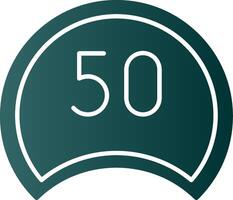 Speed Limit Glyph Gradient Icon vector