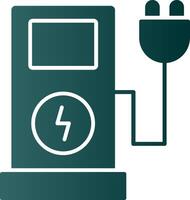 Electric Charge Glyph Gradient Icon vector