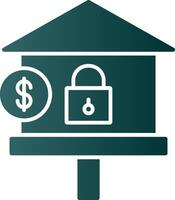 Eviction Glyph Gradient Icon vector