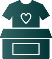 Clothes Donation Glyph Gradient Icon vector