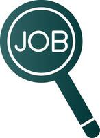 Job Search Glyph Gradient Icon vector
