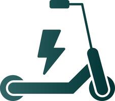 Electric Scooter Glyph Gradient Icon vector