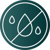 No Water Glyph Gradient Icon vector