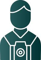 Camera Man Glyph Gradient Icon vector