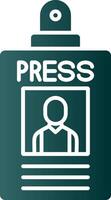 Press Pass Glyph Gradient Icon vector