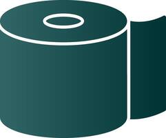 Toilet Paper Glyph Gradient Icon vector