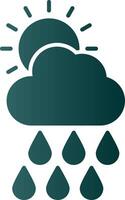 Forecast Glyph Gradient Icon vector