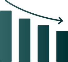 Reputation Loss Glyph Gradient Icon vector