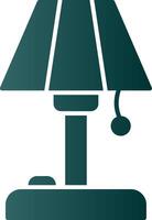 Floor Lamp Glyph Gradient Icon vector