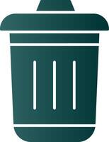 Dustbin Glyph Gradient Icon vector