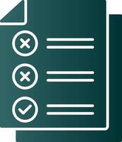 Check List Glyph Gradient Icon vector