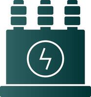 Power Transformer Glyph Gradient Icon vector